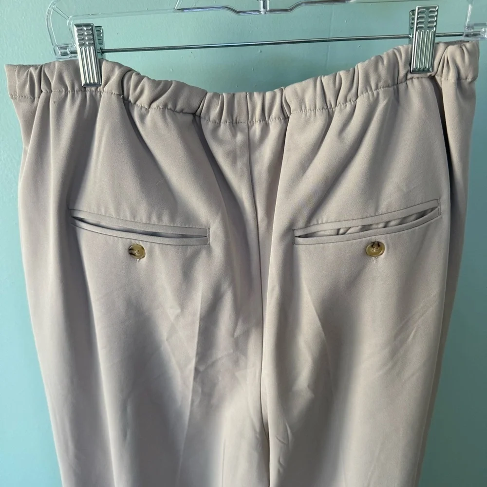Free People Light Gray Pants with Metallic Accent